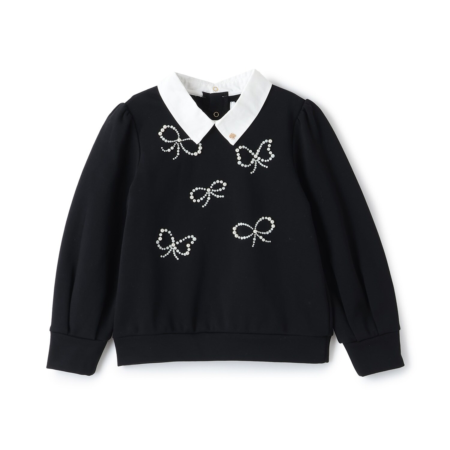 パールボウ衿つきトレーナー