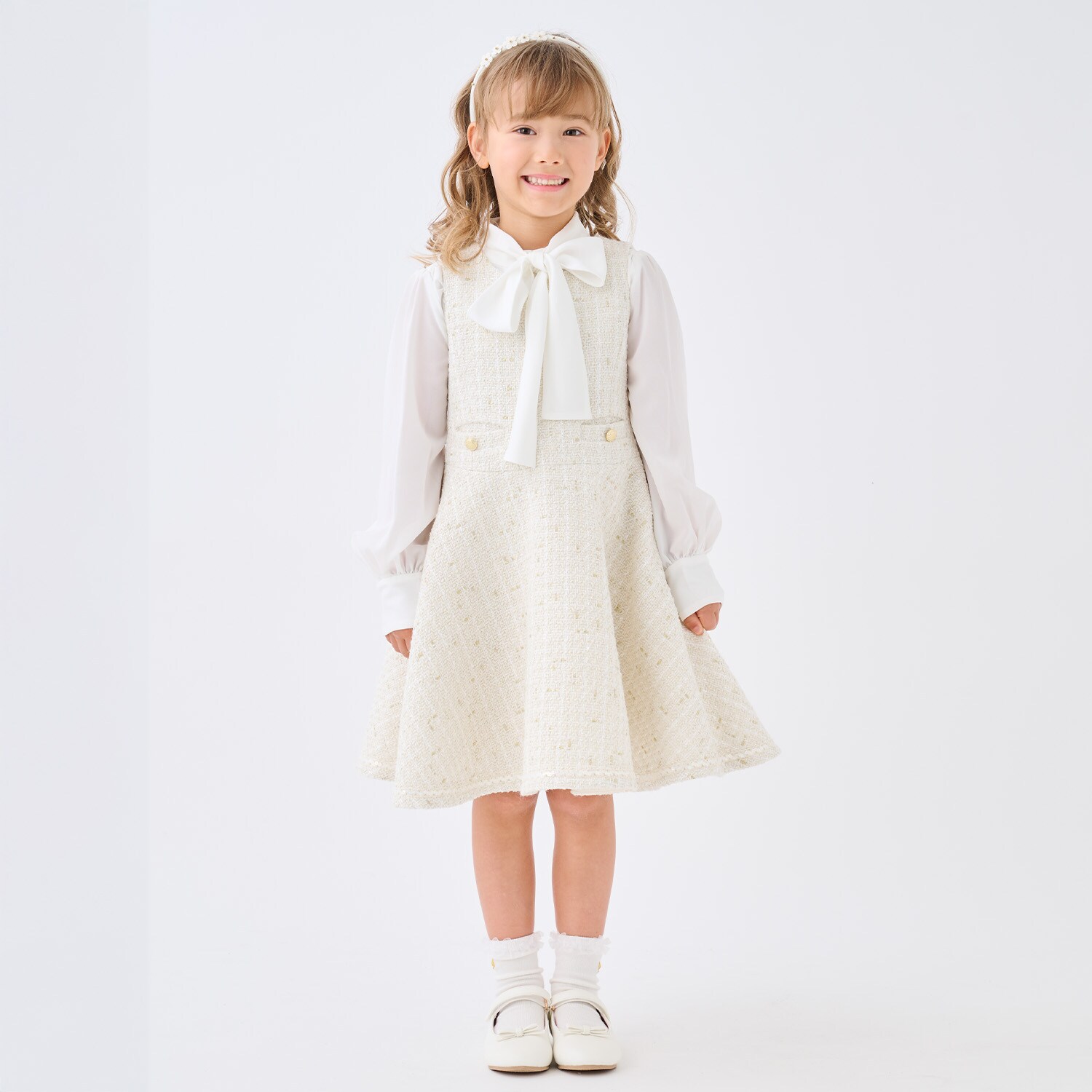 ミックスツイードジャンパースカート