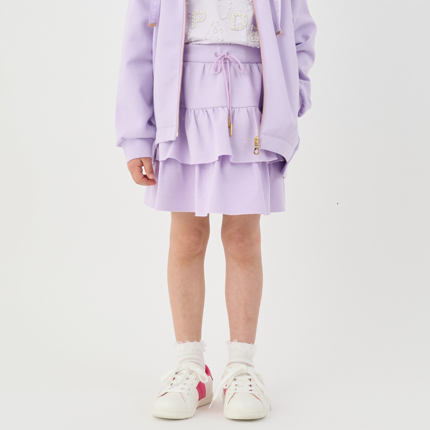 ラメダンボールニットフリルスカート