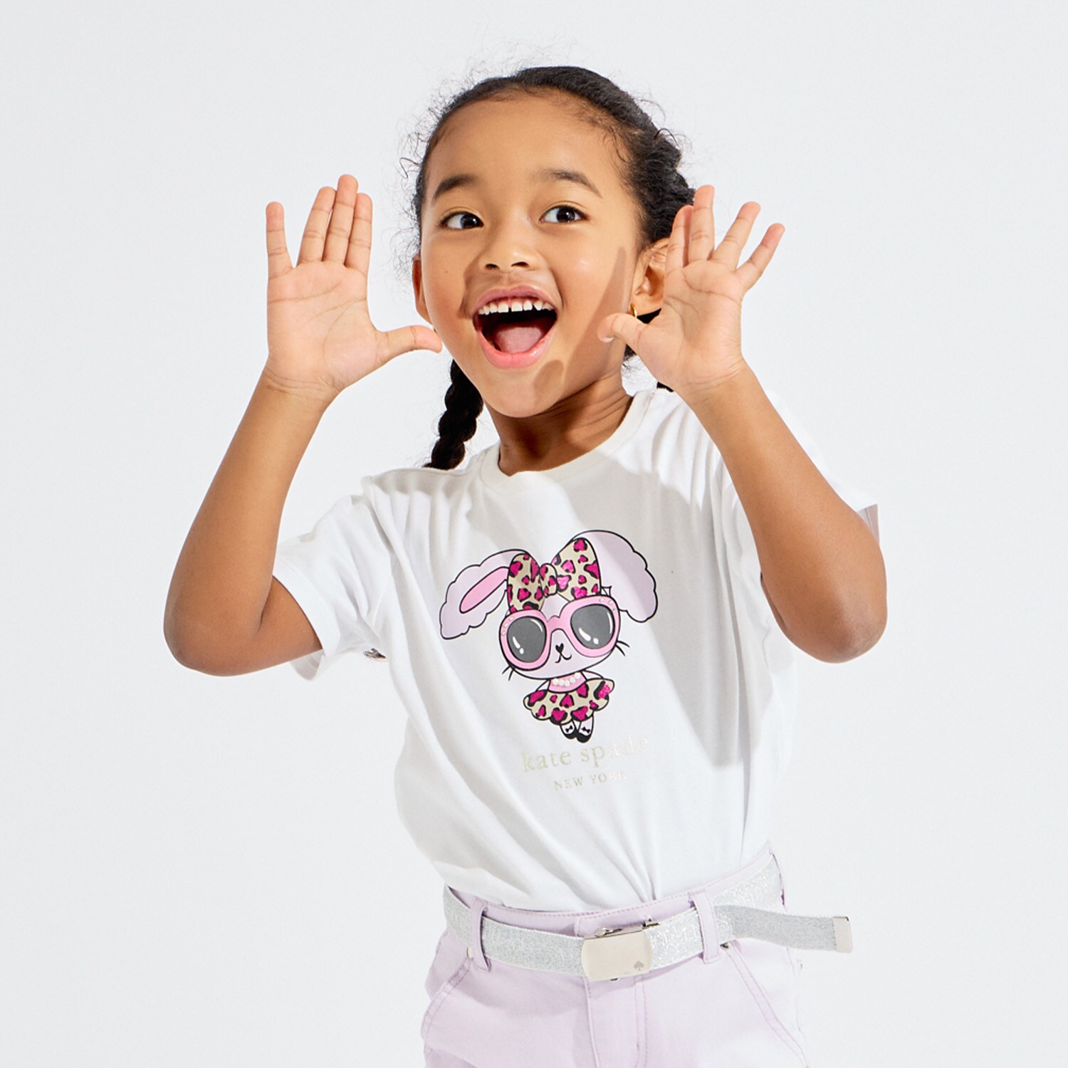 ラビットグラフィックTシャツ