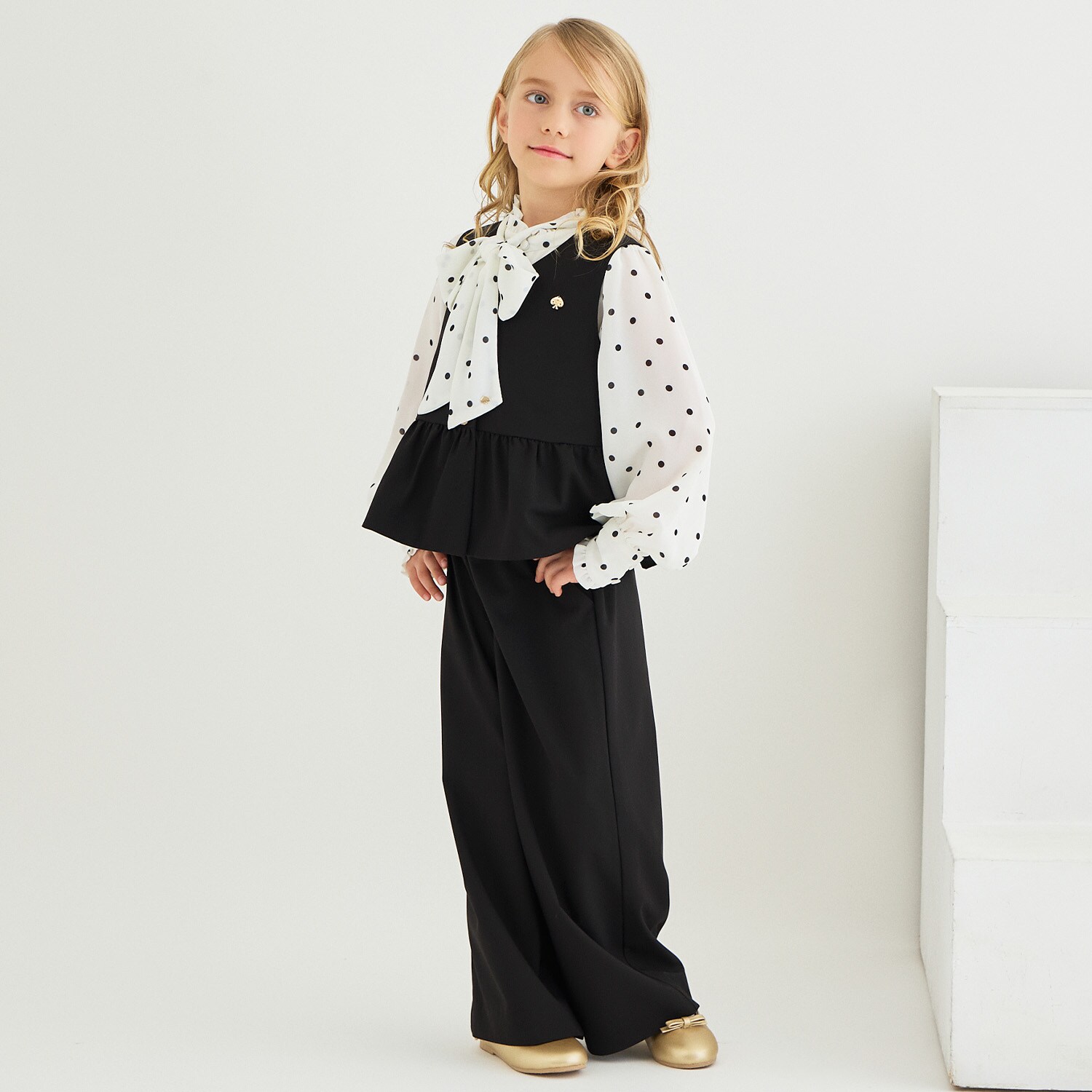 ペプラムジレ＆パンツセット