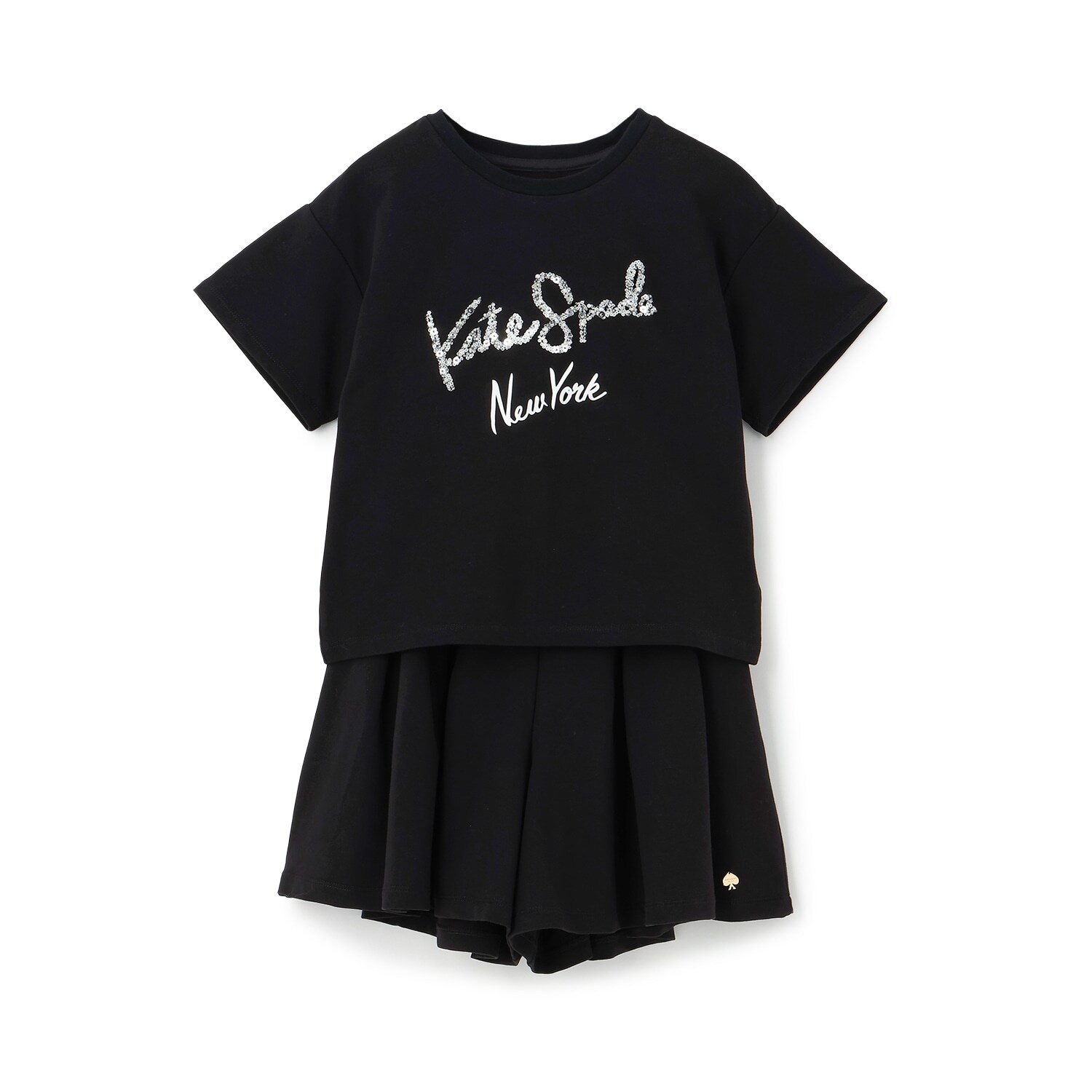 ロゴTシャツ＆キュロットスカートセット