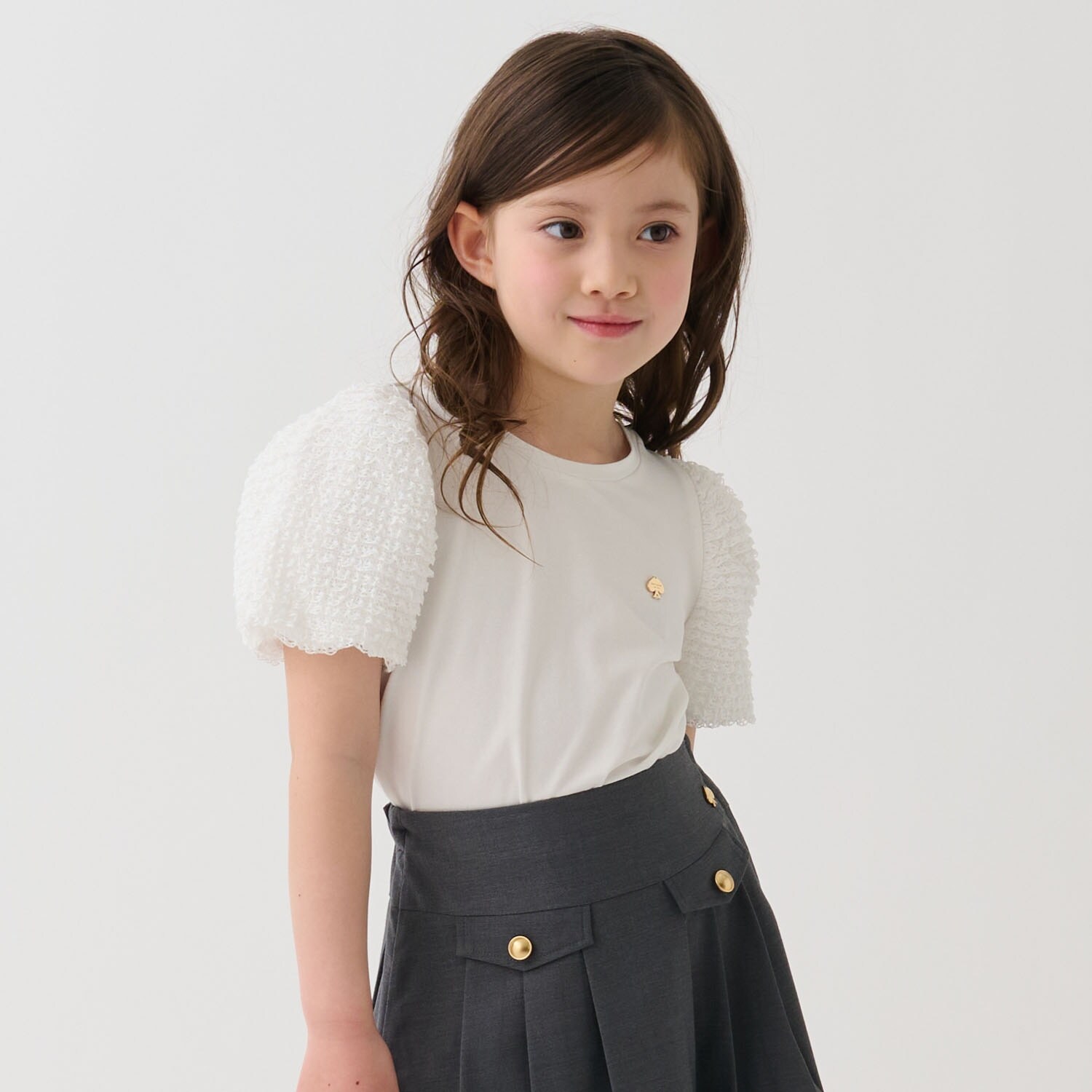 フリルパフスリーブTシャツ