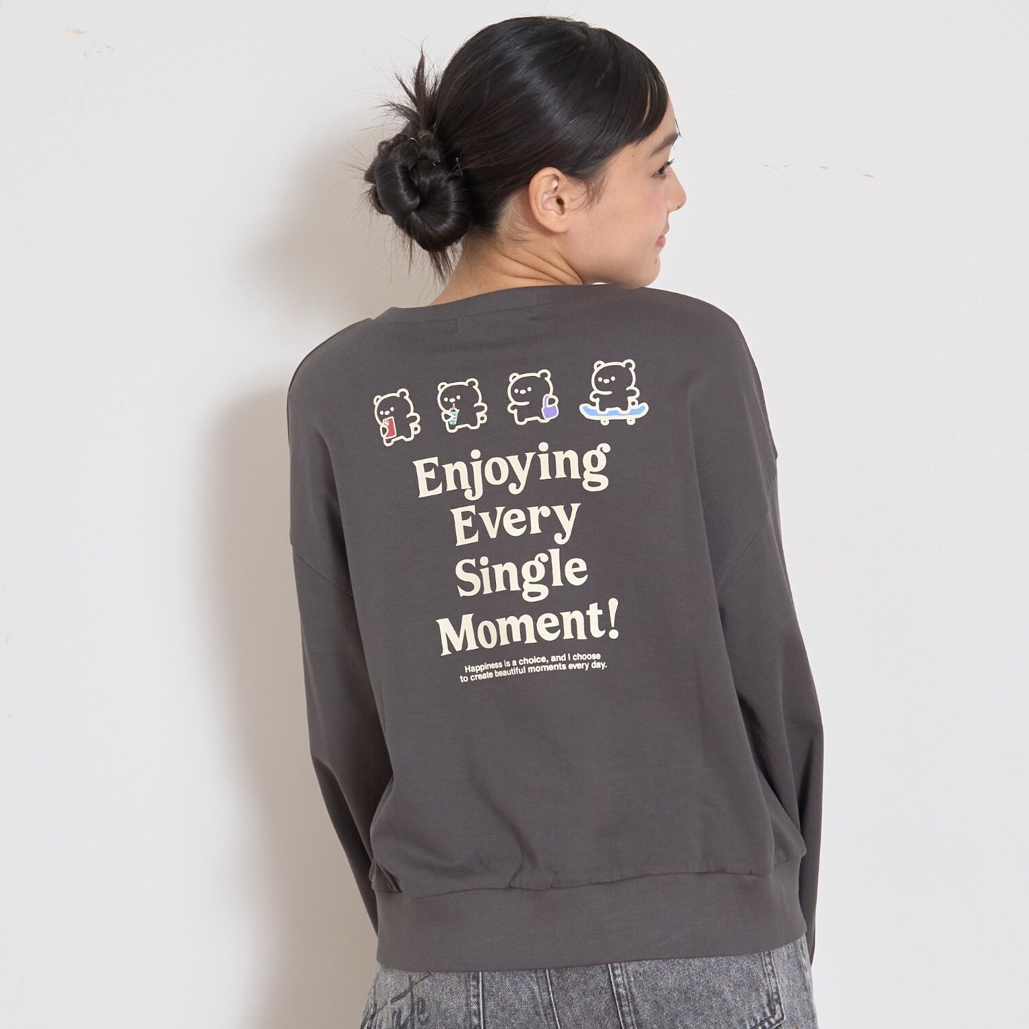 【7days】クマモチーフトレーナー