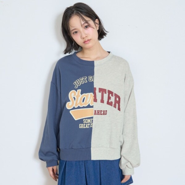 【7days】リメイク風カレッジトレーナー