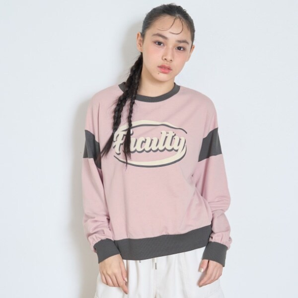 【7days】吸水速乾袖切替トレーナー