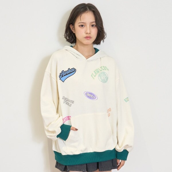 【7days】配色パーカー