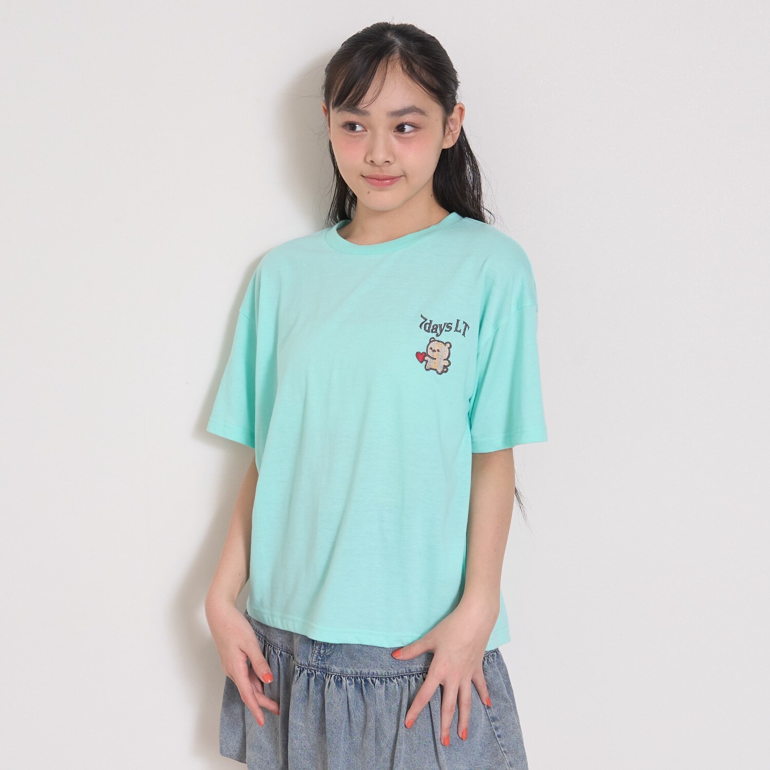 【7days】クマモチーフ半袖Tシャツ