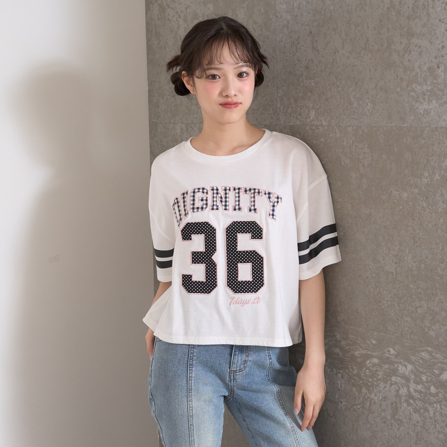 【7days】ナンバリング半袖Tシャツ