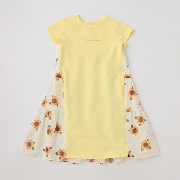 【リピート】【直営店で取り扱い無し】ガールズ サンフラワードッキングワンピース