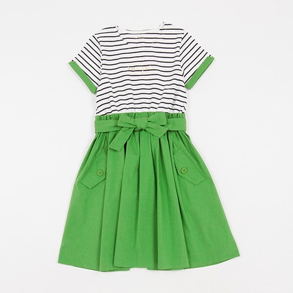 【人気商品再入荷】【直営店で取り扱い無し】ガールズ ストライプドッキングワンピース