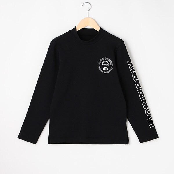 長袖モックネックカットソー