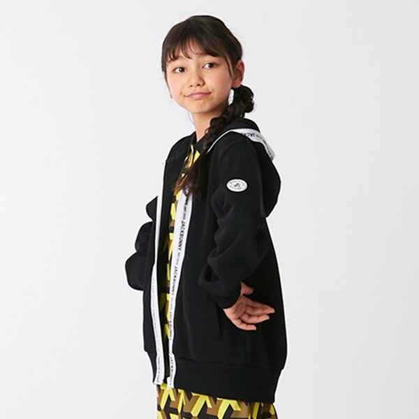 ガールズ クォーターゲージカット パーカー