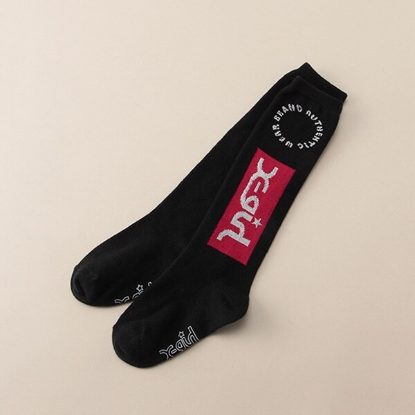 ロゴアシメハイソックス