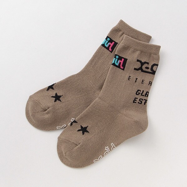 グラデーションボックスロゴクルーソックス