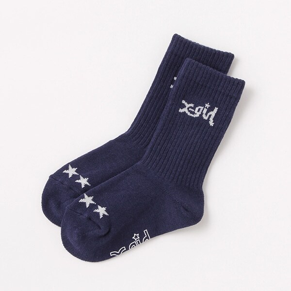 ミルズロゴクルーソックス【日本製】