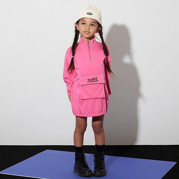 【WEB限定】ピグメントハーフジップワンピース