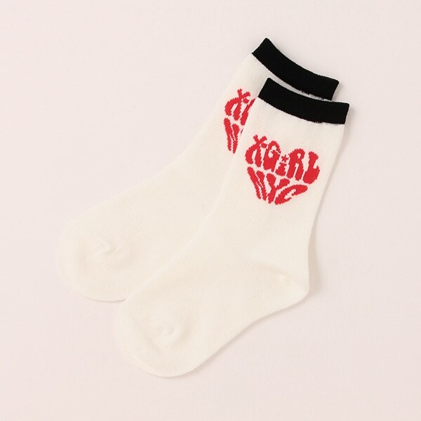 【WEB限定】ハートロゴクルーソックス【日本製】