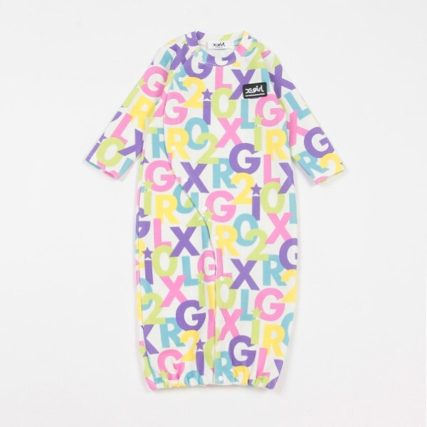 マルチロゴ総柄カバーオール