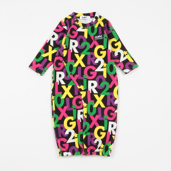 マルチロゴ総柄カバーオール