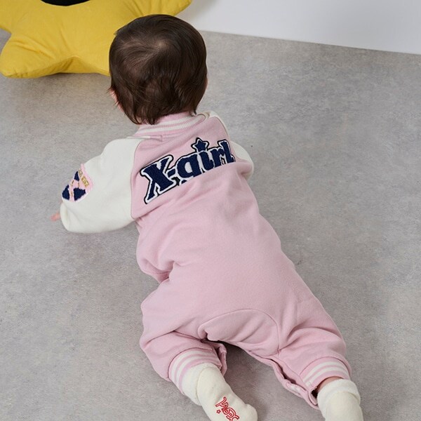 刺しゅうスタジャンカバーオール