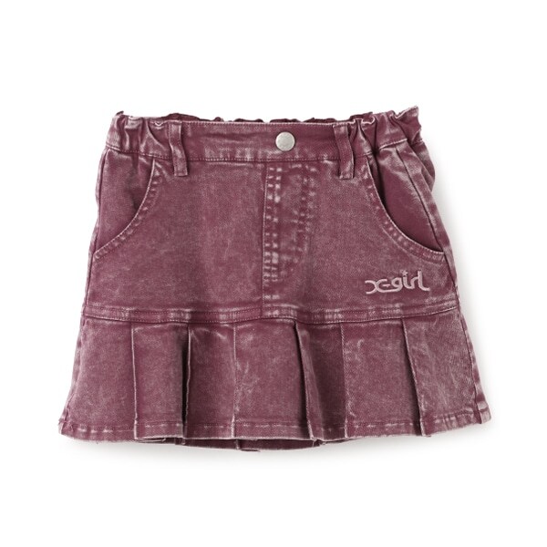 ハートポケットデニムプリーツスカート