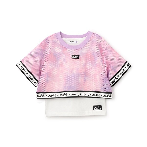 【TBSドラマ フェイクマミー 着用アイテム】メッシュ半袖Tシャツ&タンクトップセット