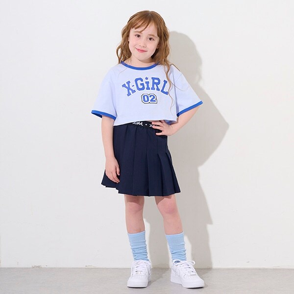 ショート丈半袖T&プリーツスカートセット