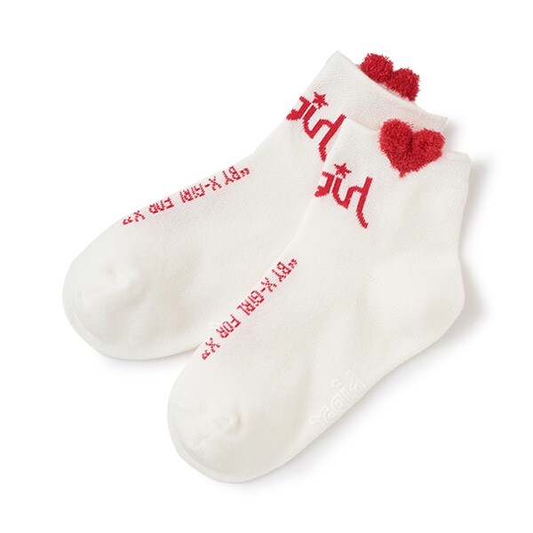 立体ハートロゴショートソックス