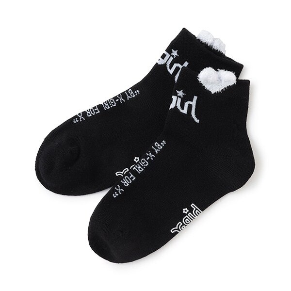 立体ハートロゴショートソックス