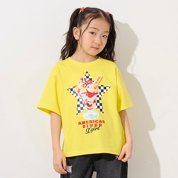 ダイナーパフェプリント半袖Tシャツ