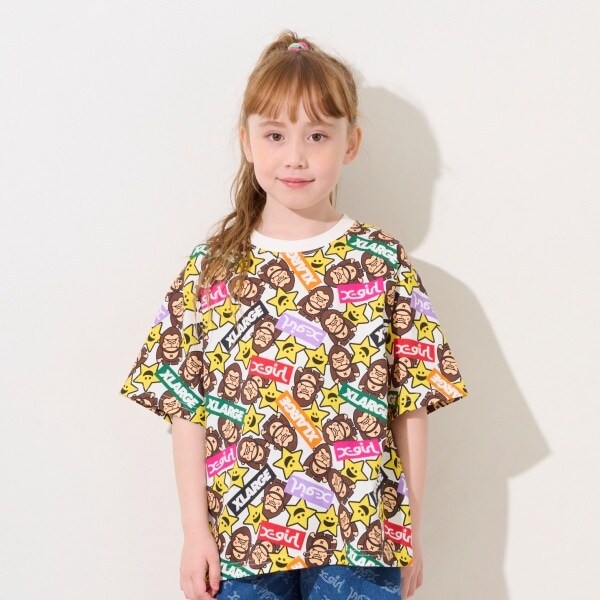 キラッキー&ファニーゴリラ総柄半袖Tシャツ