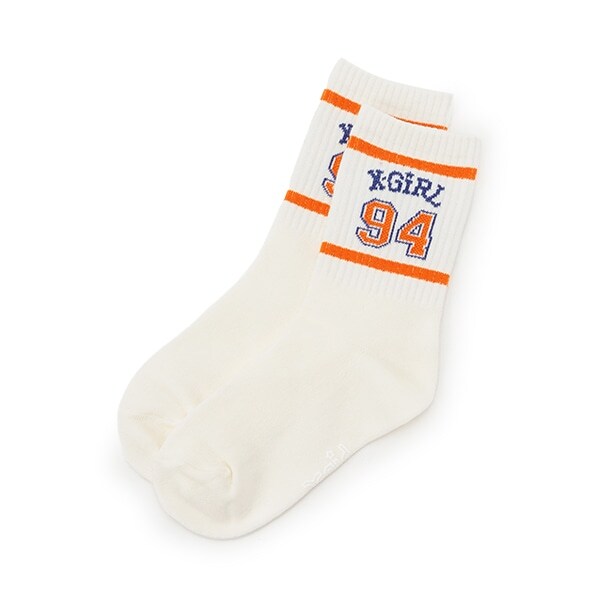 ナンバリングロゴラインクルーソックス