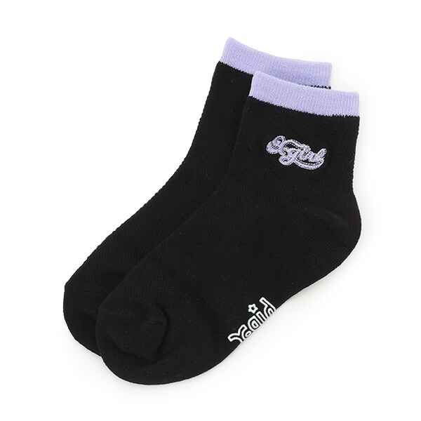 ロゴ刺しゅうメッシュショートソックス