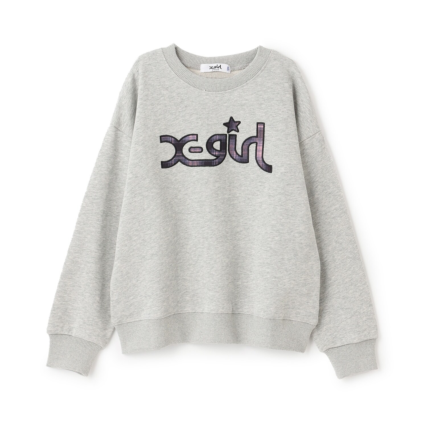 チェックパッチロゴトレーナー