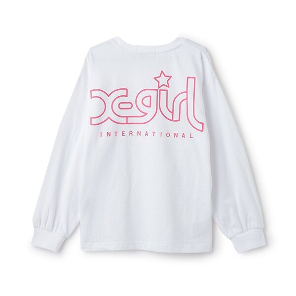 ミルズロゴバックプリント長袖Tシャツ