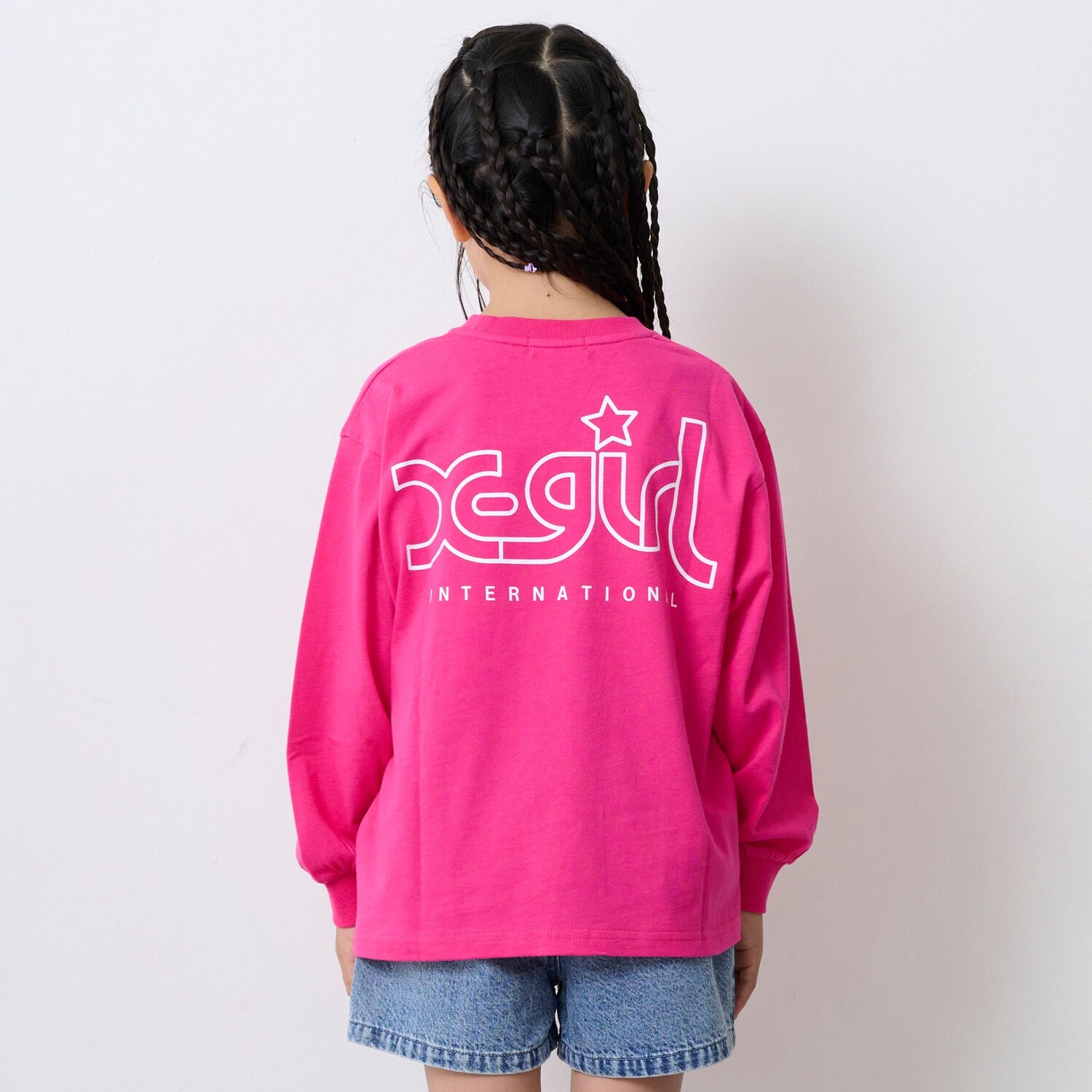 ミルズロゴバックプリント長袖Tシャツ