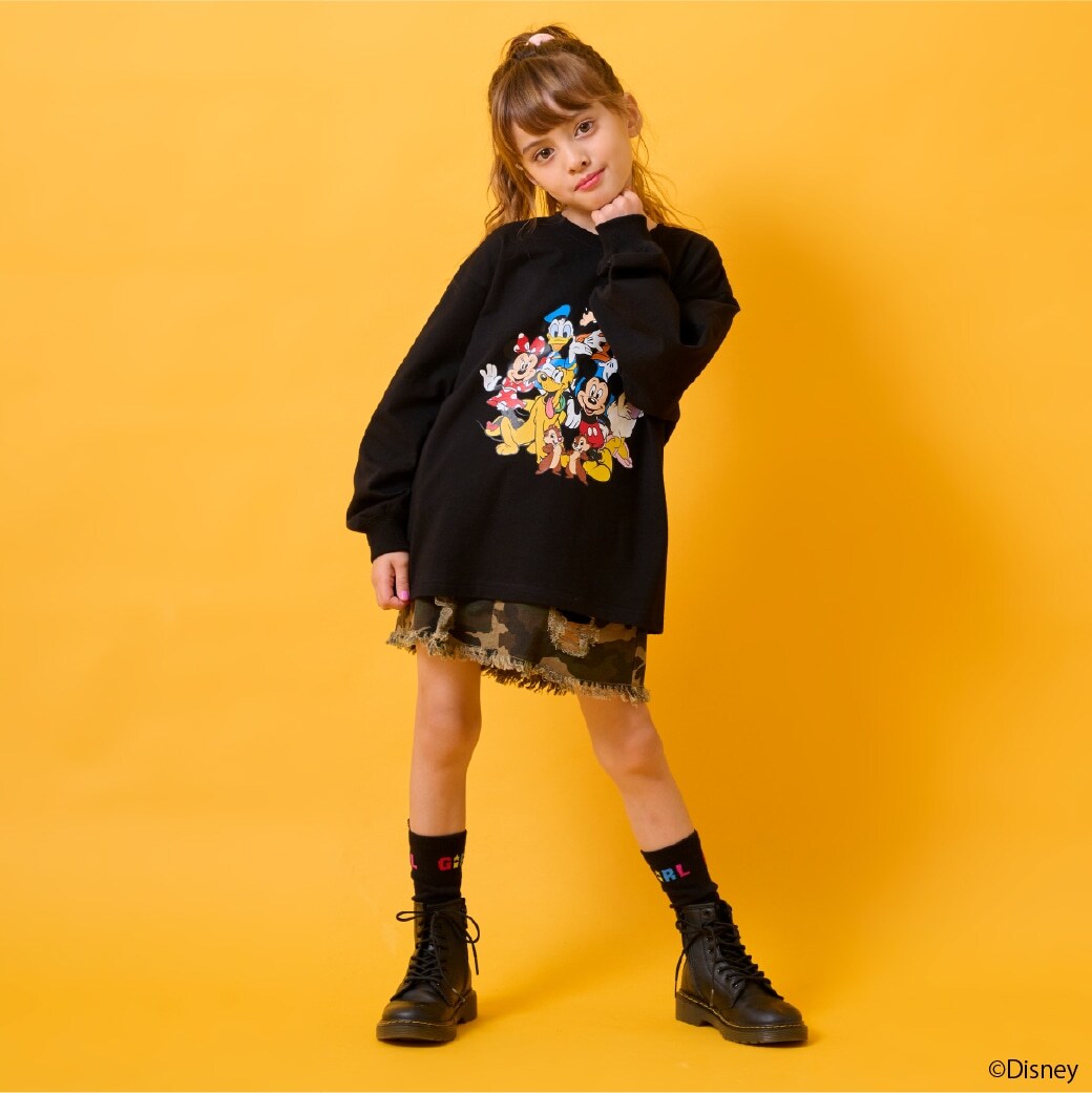 【DISNEY】ミッキー&フレンズ/長袖Tシャツ