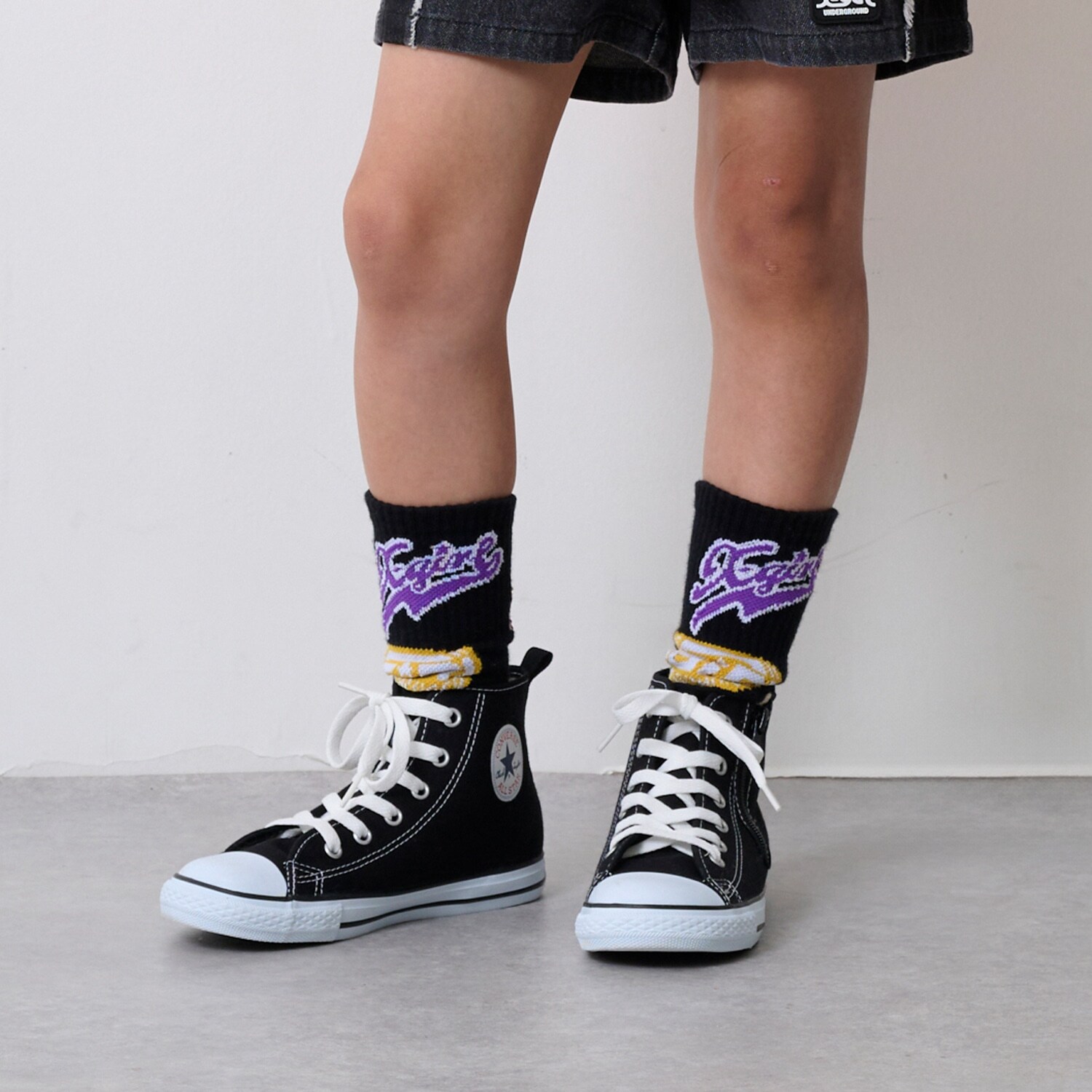 MIXロゴリブクルーソックス