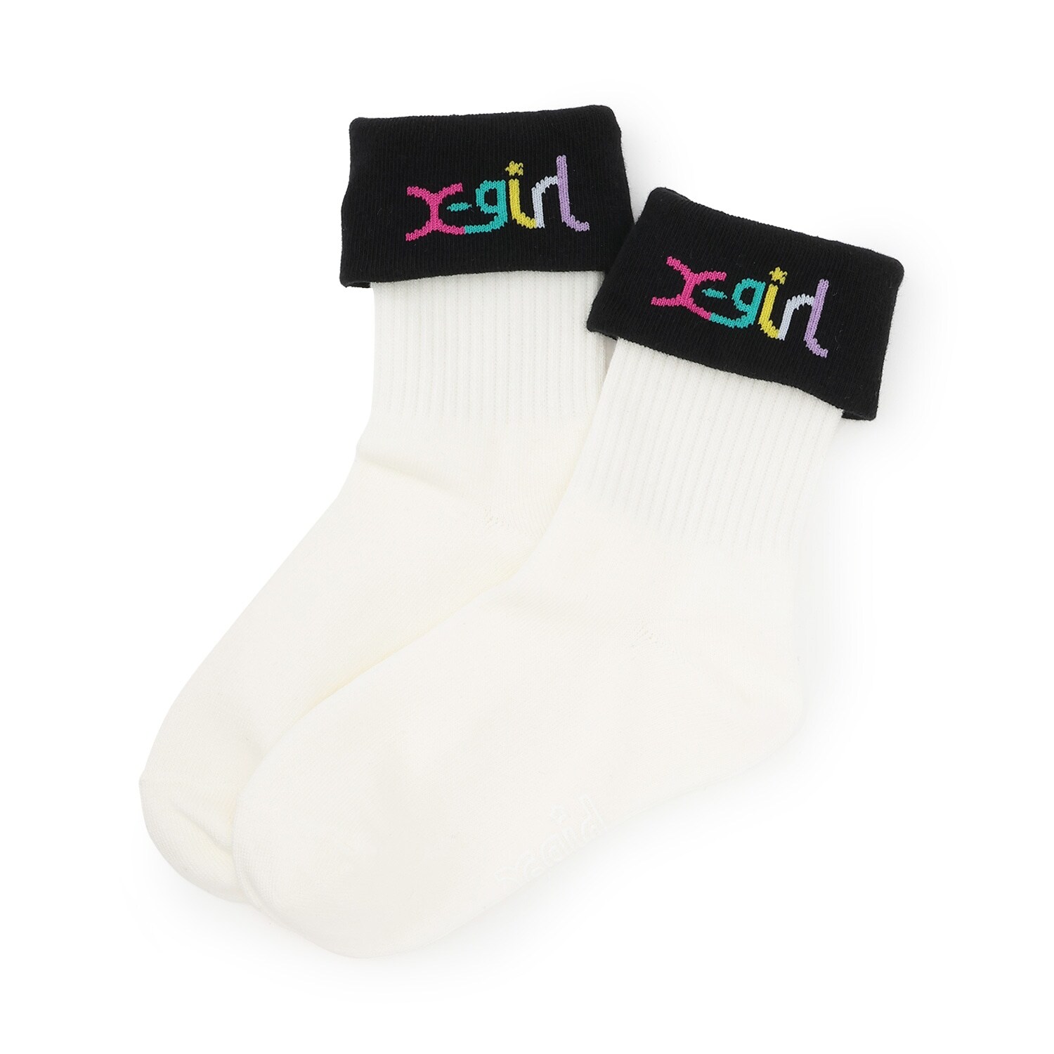 【2WAY】折り返しクルーソックス