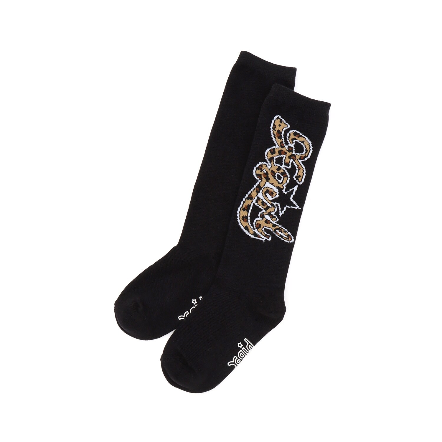 総柄ロゴハイソックス