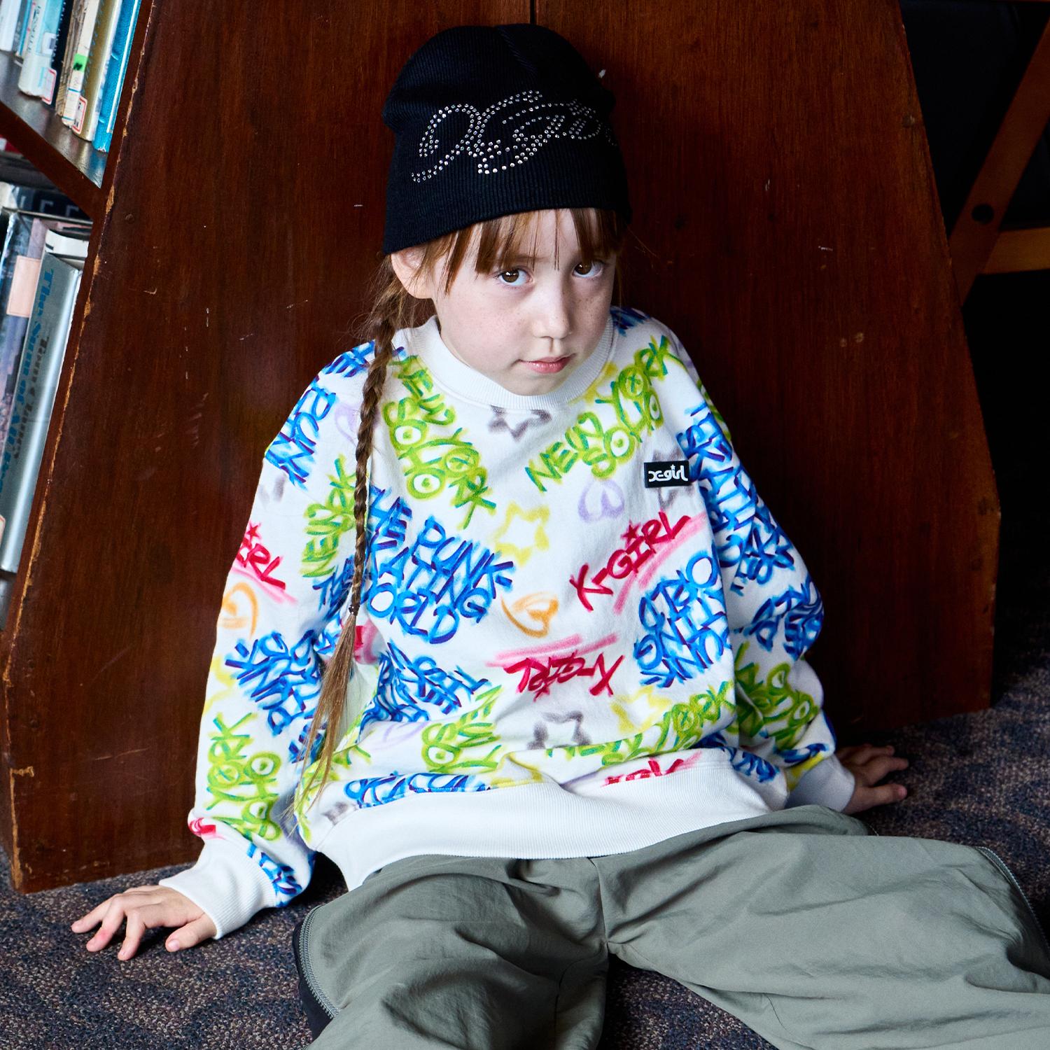 総柄プリント トレーナー