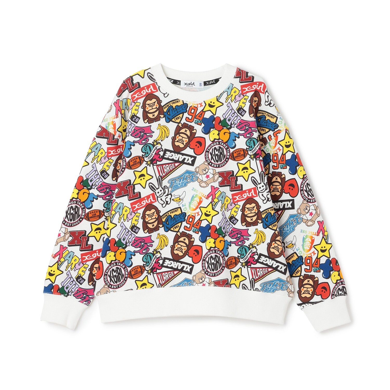 キラッキー&ファニーゴリラ ミックスロゴトレーナー