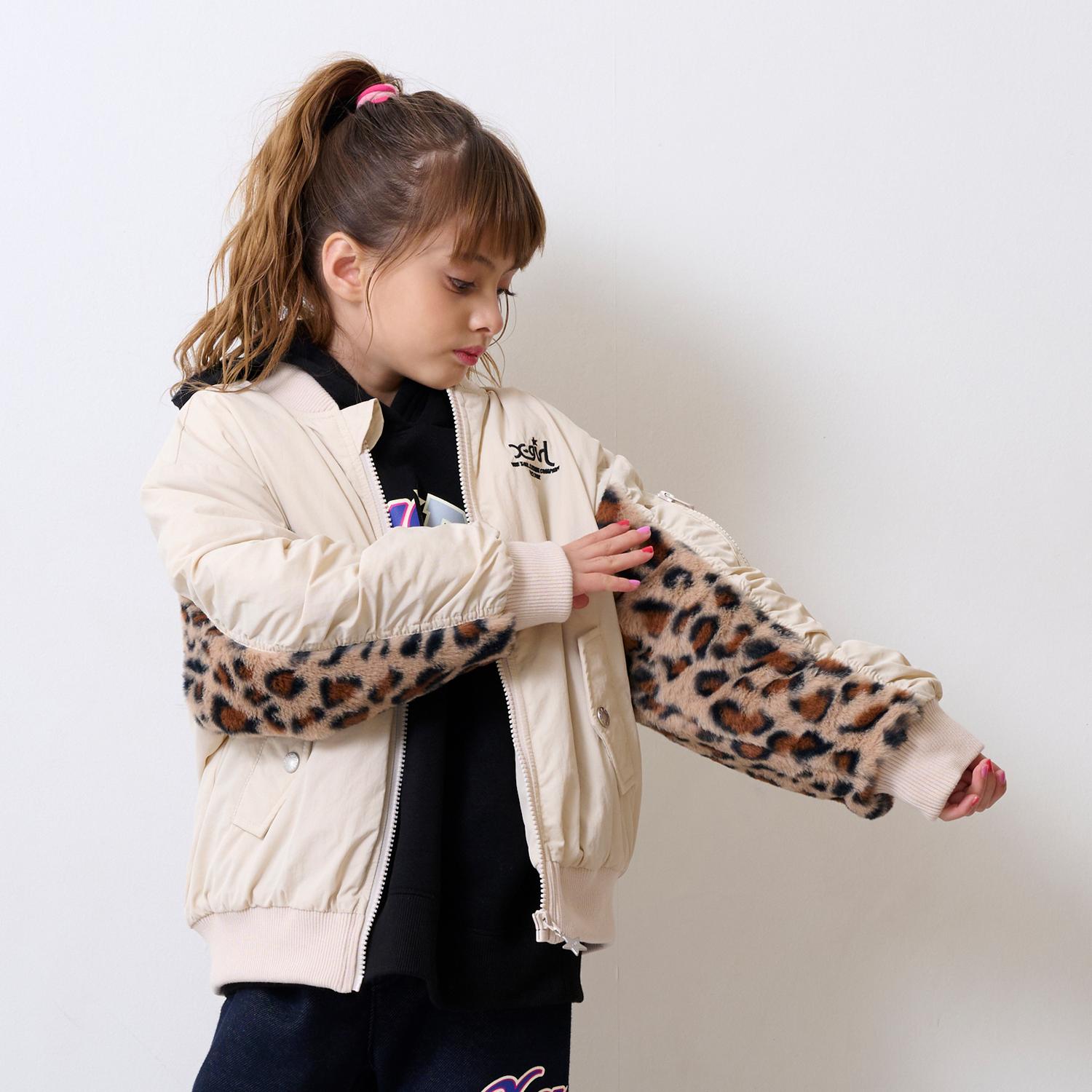 【TBSドラマ フェイクマミー 着用アイテム】袖下ファー切替ブルゾン