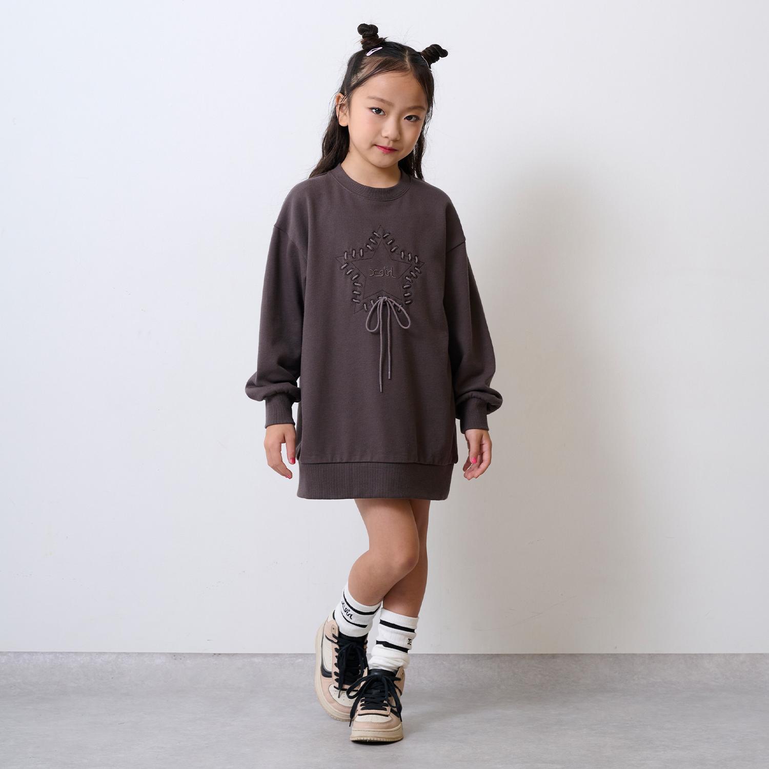 スターレースアップスウェットワンピース