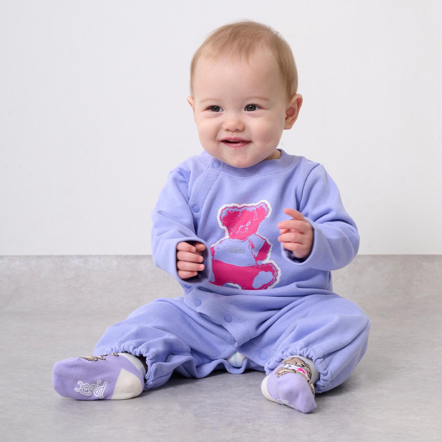 ベアプリントスウェット2WAYオール