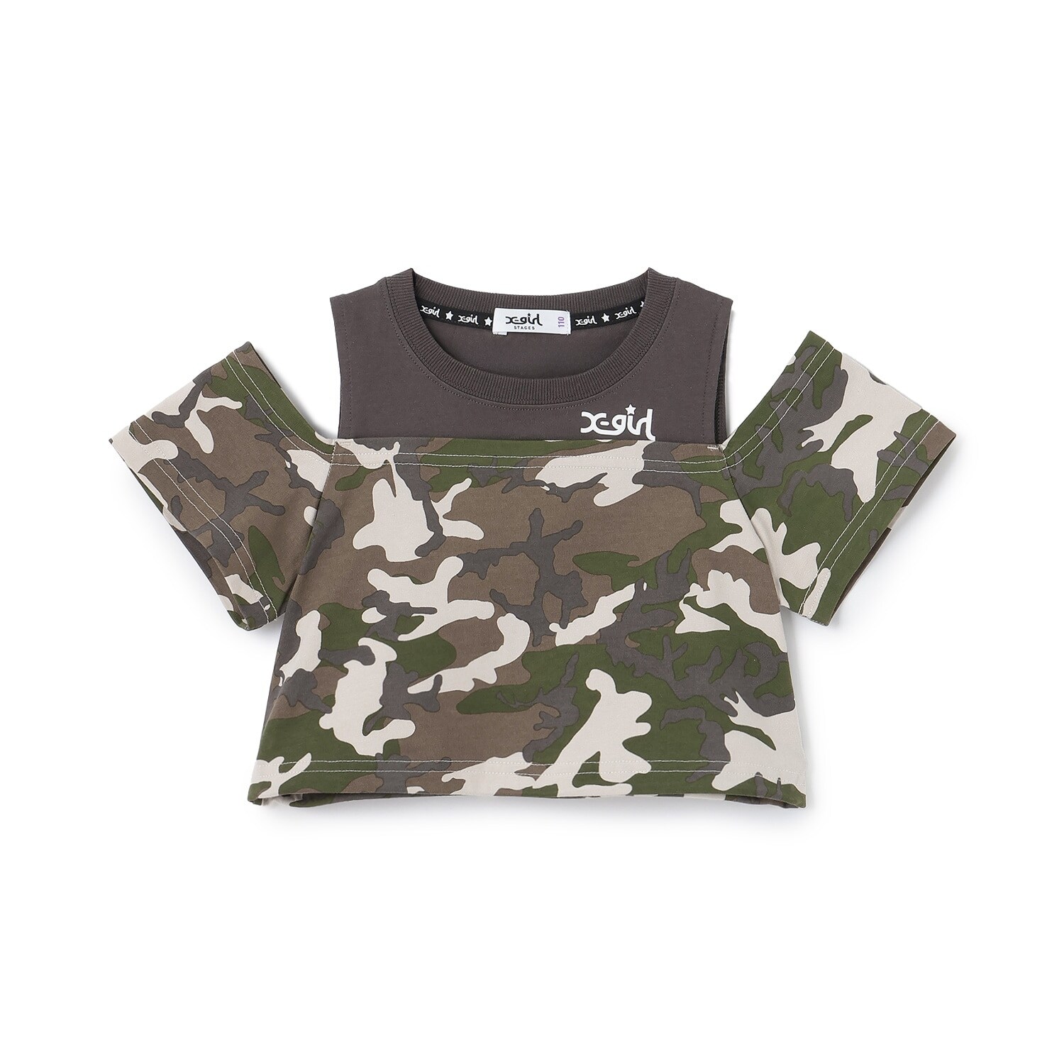 アソート総柄肩あき半袖Tシャツ