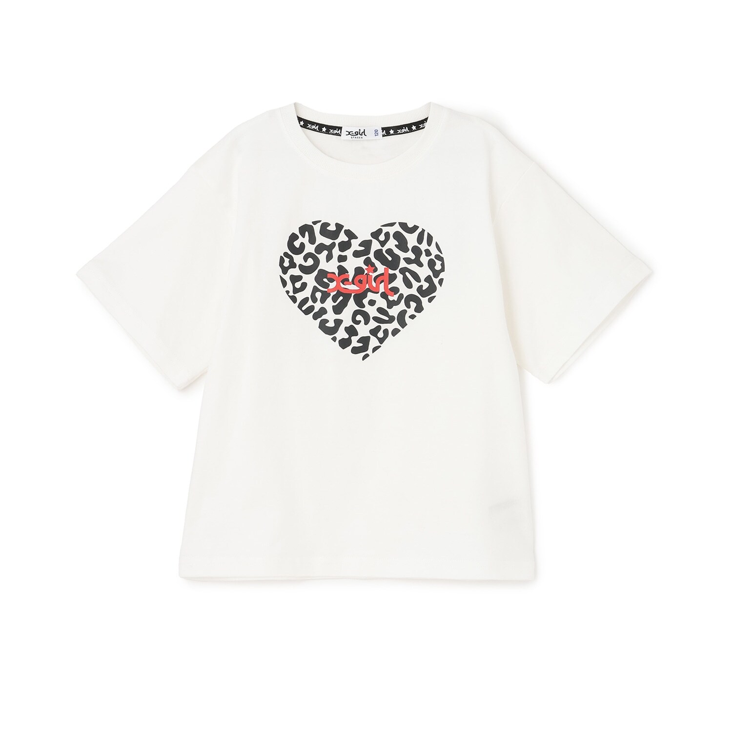 レオパードハートプリント 半袖Tシャツ