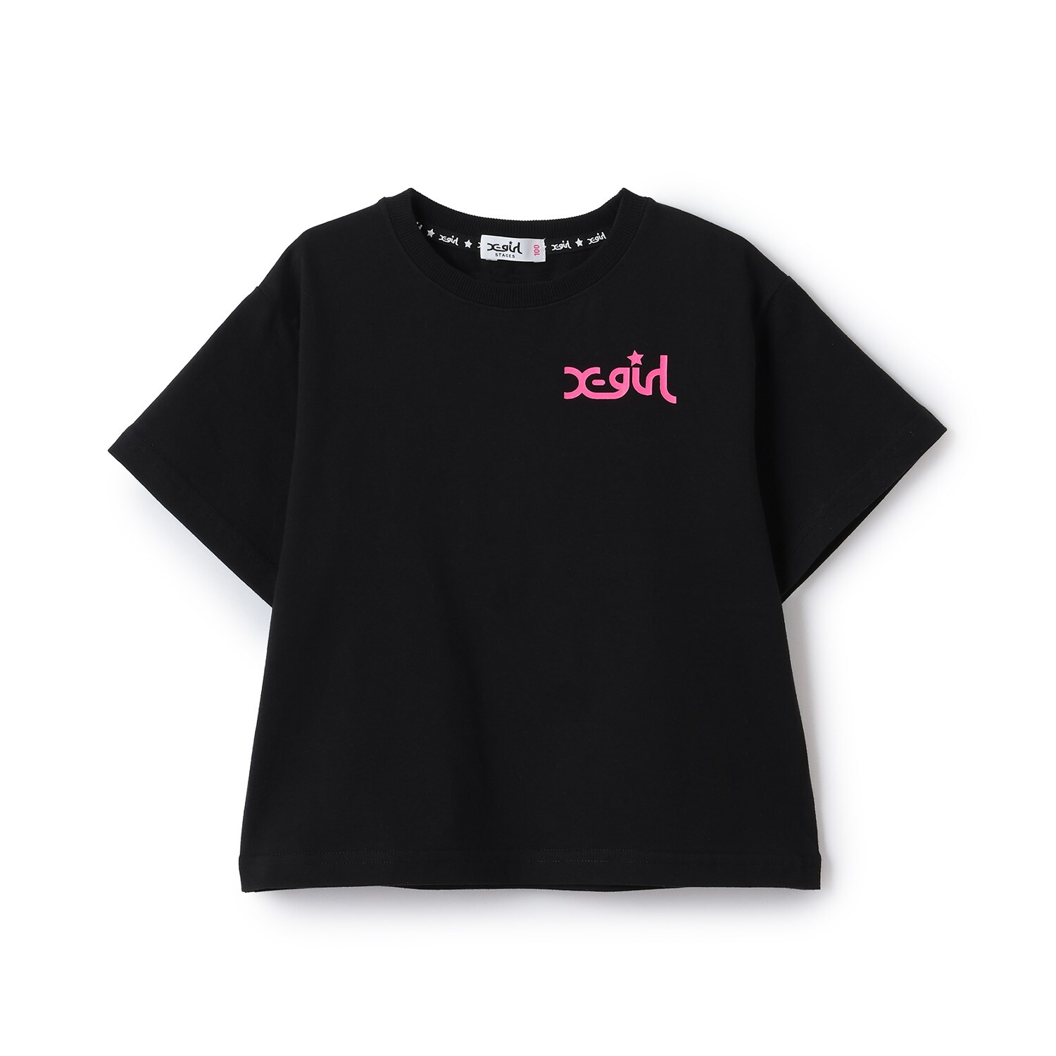 キラッキー+メッセージロゴ バックプリント半袖Tシャツ