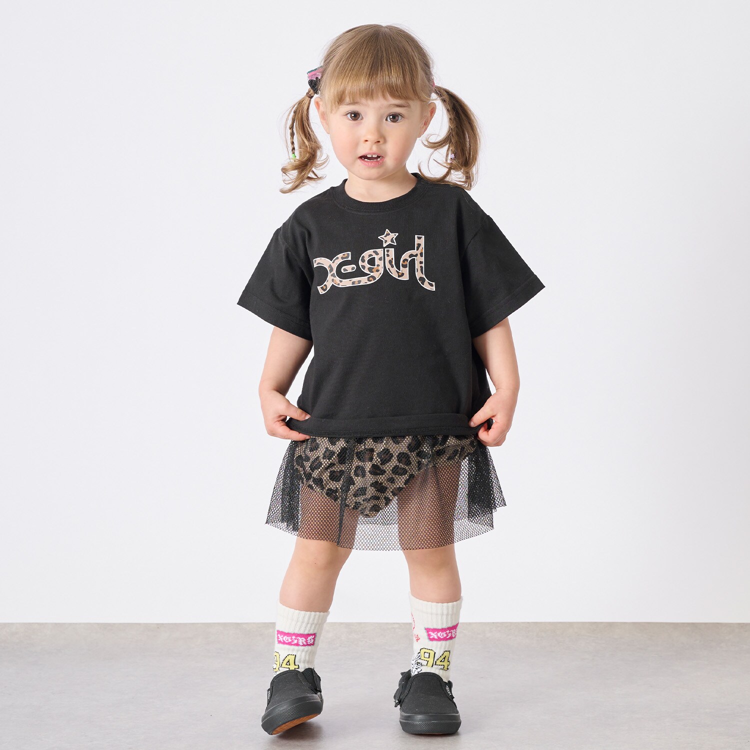 ミルズロゴ半袖T+メッシュスカートブルマセット